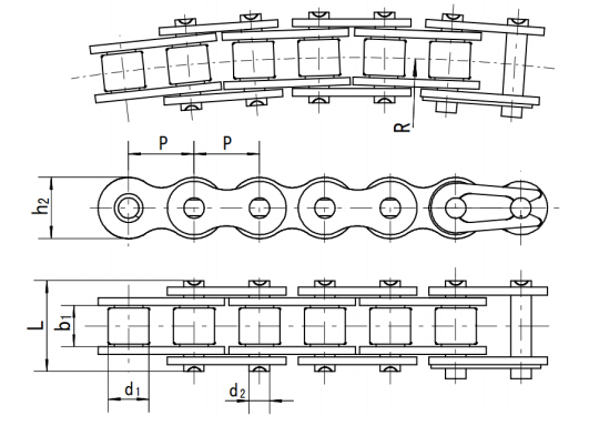 Stainless Steel Side Bow Chain